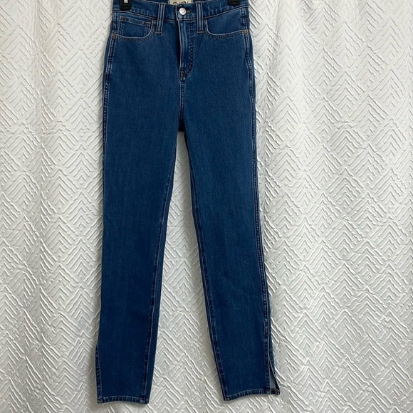 Madewell 11" HighRise Roadtripper Skinny Jeans Slit-Hem Edition Size 24 - Picture 3 of 7